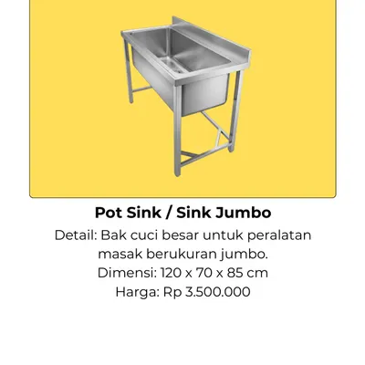 Pot Sink / Sink Jumbo