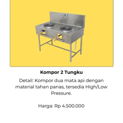 Kompor 2 Tungku